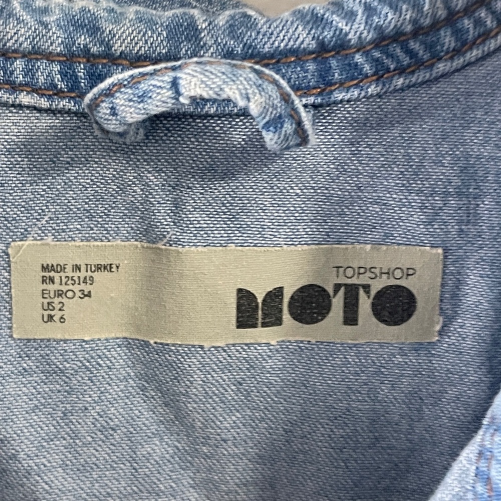 Denim Topshop Button Down Jacket. A - image 3